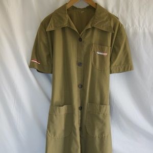 Vintage Style Olive Green Utility Jacket Coat